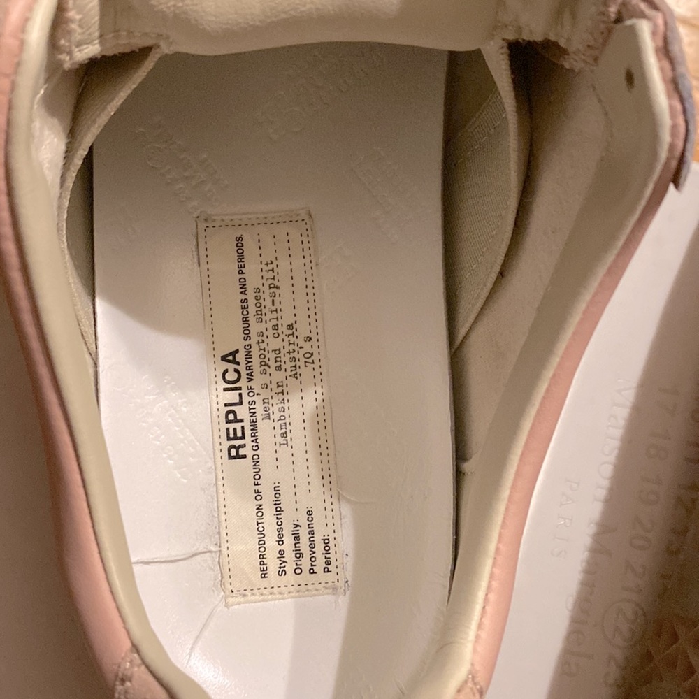 Maison Martin Margiela Replica Sneakers - Mens Size 40 (7) Blush Pink - Picture 9 of 16